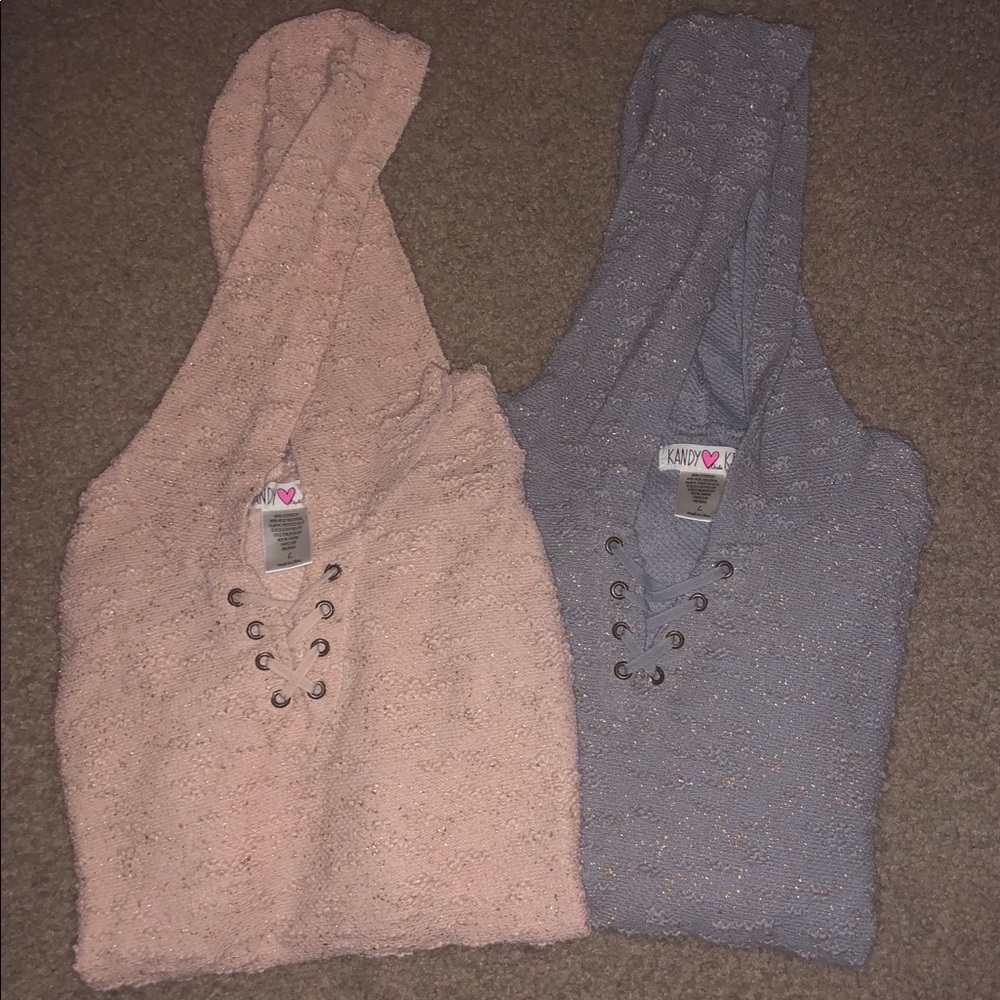 SOLD 🚫Two Cute Kandy ❤️ Kiss Shirts with Hoodies! - Picture 1 of 7